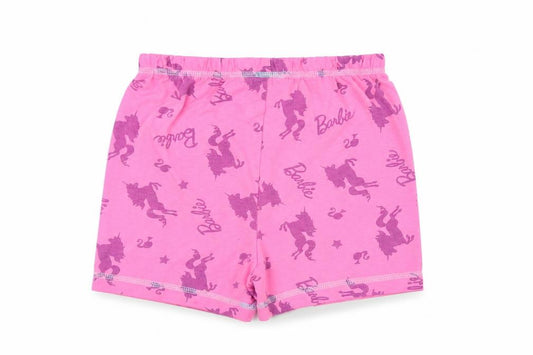 Barbie Girls Pink Unicorn Cotton Shorts 6-7 Years
