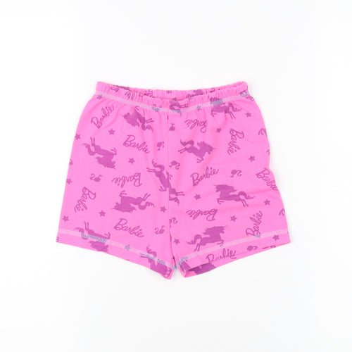 Barbie Girls Pink Unicorn Cotton Shorts 6-7 Years