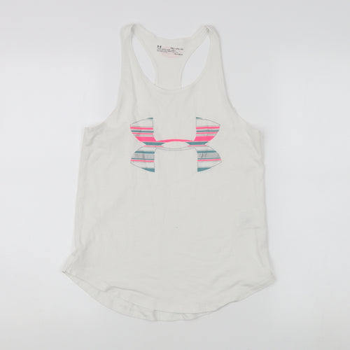 Under Armour Women's White Tank Top YXL