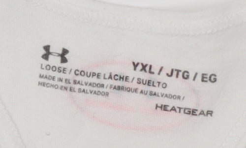 Under Armour Women's White Tank Top YXL