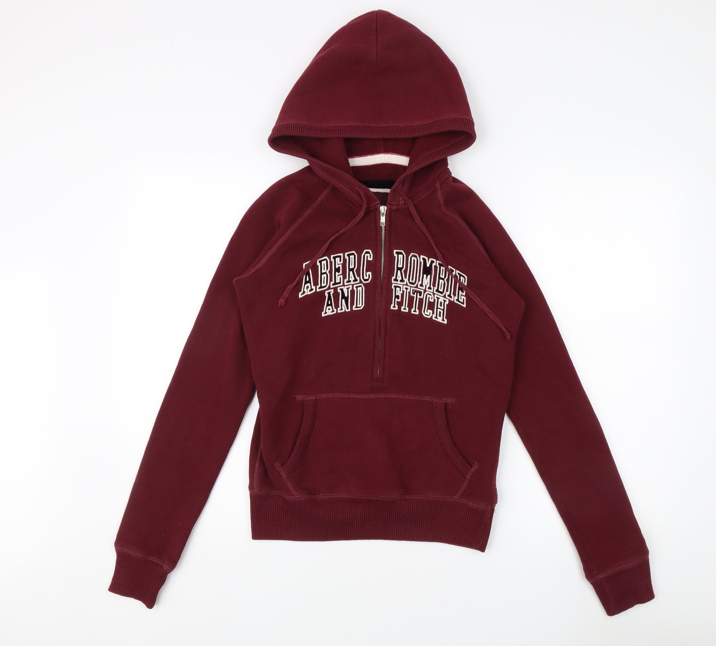 Abercrombie Women's Red M 1/2 Zip Hoodie
