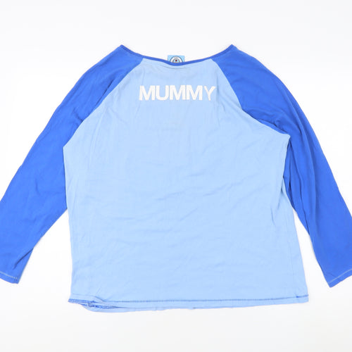 Manchester City Women's Blue Ringer T-Shirt, Size 12