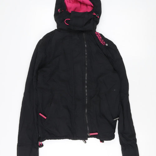 Superdry Women's Black Windbreaker Jacket 2XS