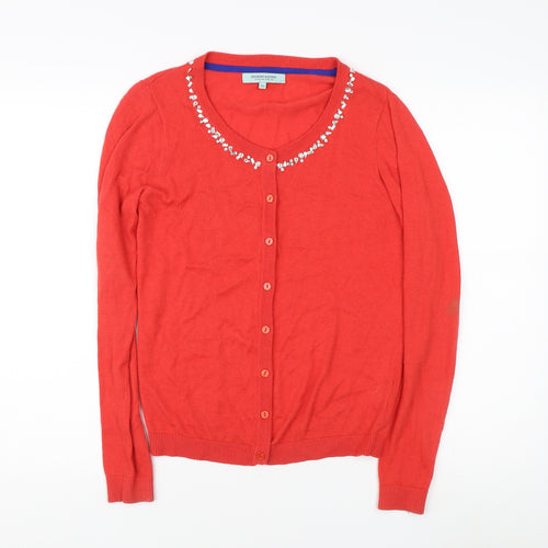 Dickins & Jones Women’s Red Embroidered Cardigan XS