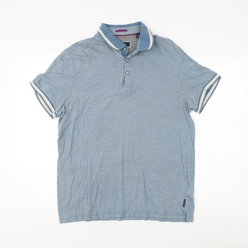 Ted Baker Men's Blue Polo Shirt L Short Sleeve