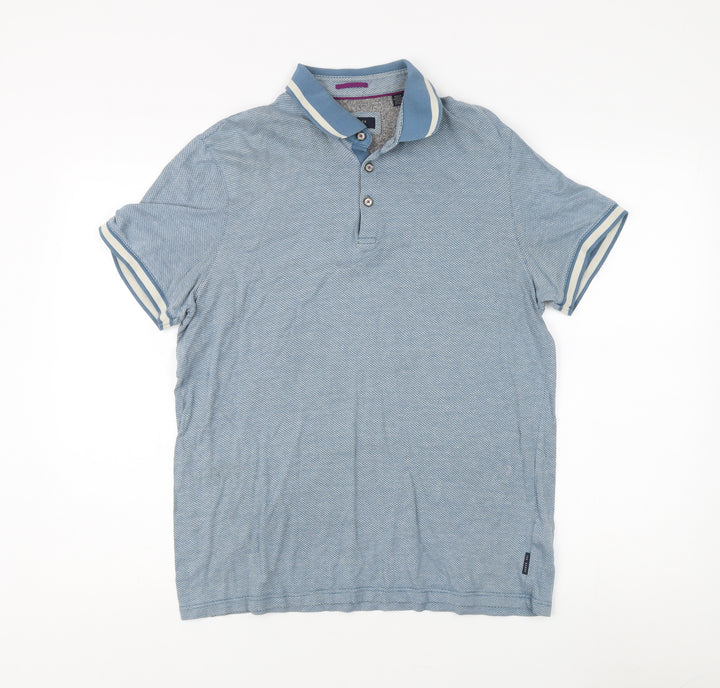 Ted Baker Men's Blue Polo Shirt L Short Sleeve