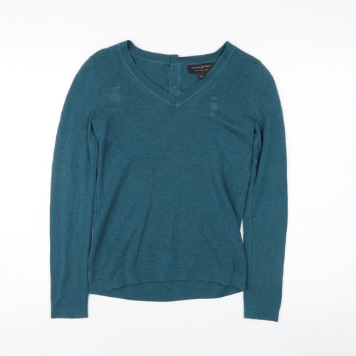 Banana Republic Women's Blue V-Neck Pullover Jumper S