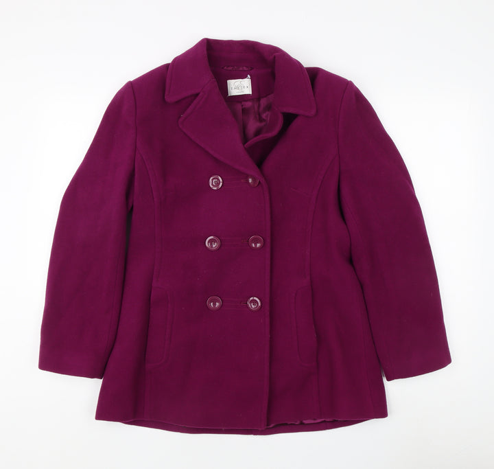 Eastex Women's Purple Wool Pea Coat Size 10 Classic Style