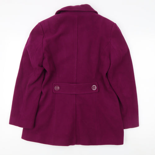 Eastex Women's Purple Wool Pea Coat Size 10 Classic Style
