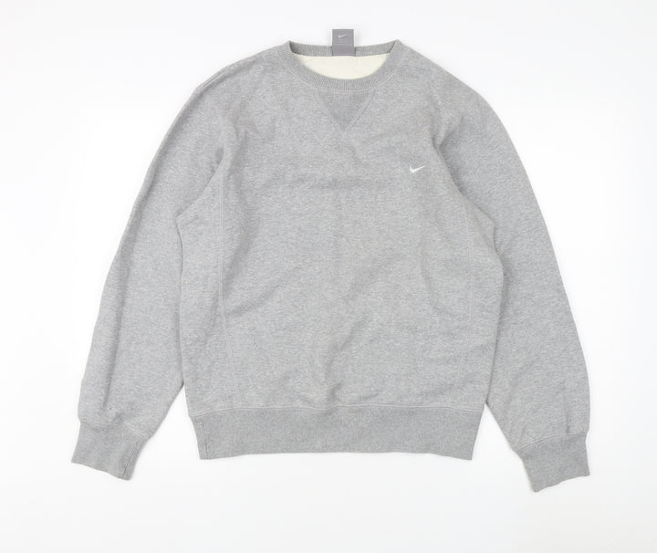 Nike Men's Grey Pullover Sweatshirt - Size S