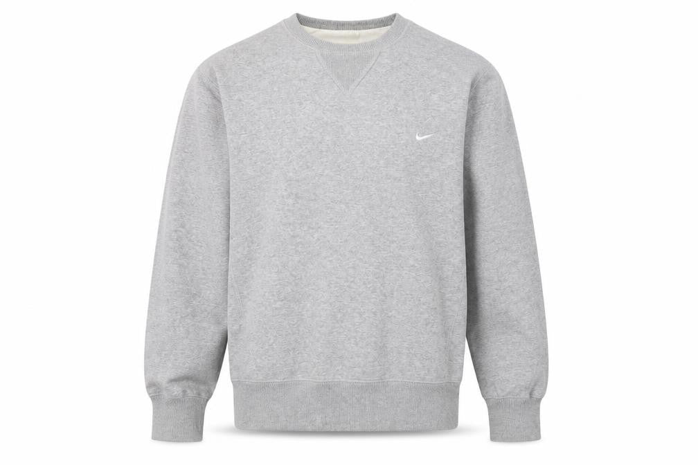 Front view of Nike Men's Grey Pullover Sweatshirt -, size S