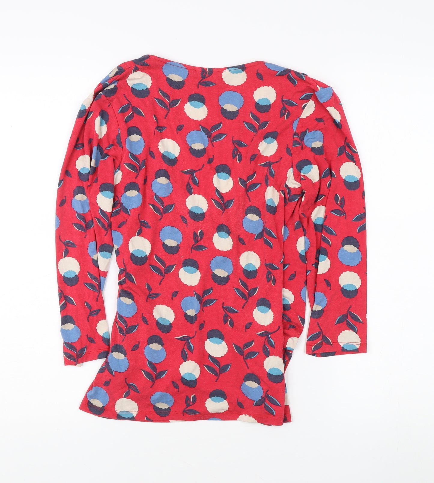 Boden Women's Red Floral Wrap Blouse, Size 10
