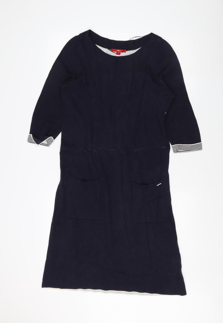 s.Oliver Women's Blue Dress Size 10 with Pockets