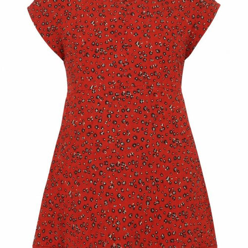 Fat Face Women's Red Animal Print Dress Size 10