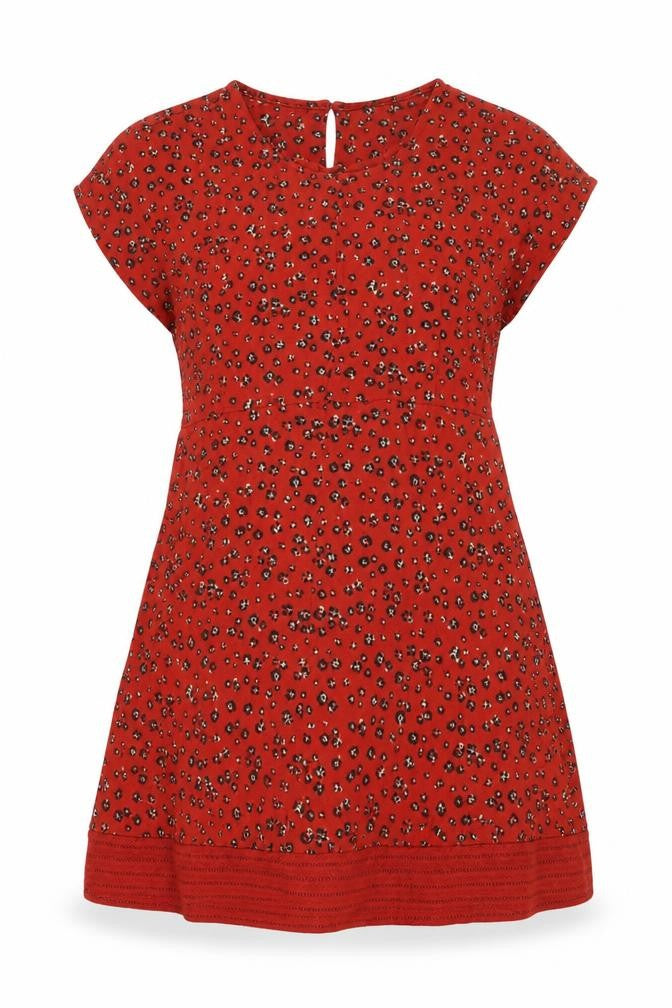 Fat Face Women's Red Animal Print Dress Size 10