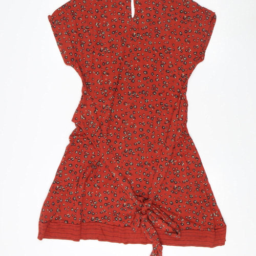 Fat Face Women's Red Animal Print Dress Size 10