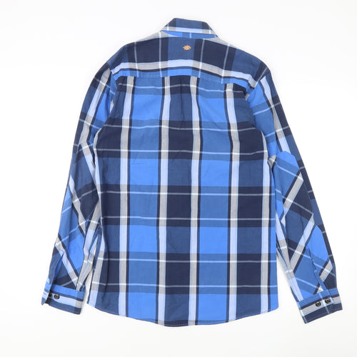 Jack & Jones Men's Blue Plaid S Button-Up Shirt