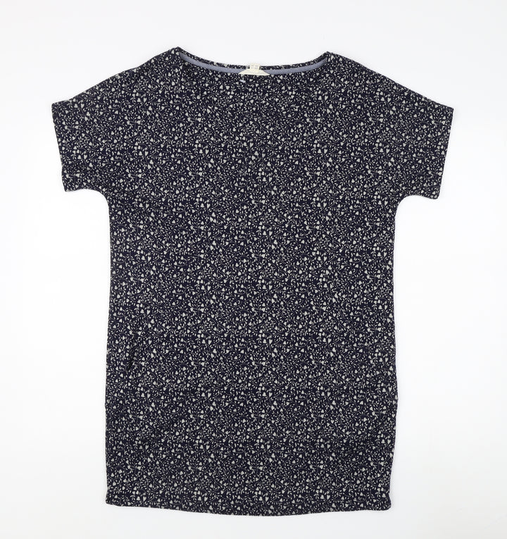 White Stuff Women's Blue Floral T-Shirt, Size 10