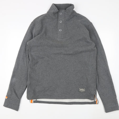 Superdry Men's Grey Henley Sweatshirt XL