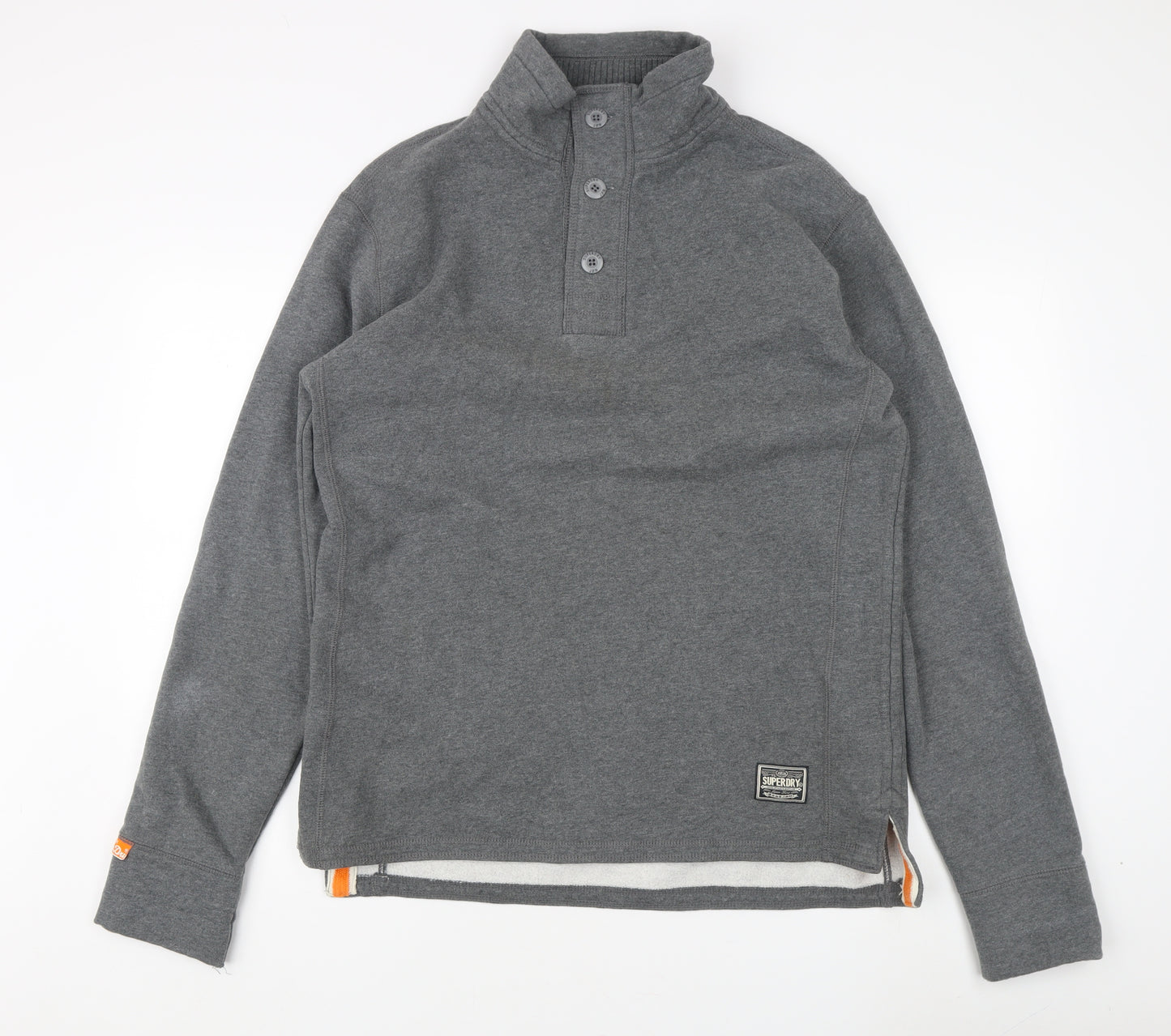Superdry Men's Grey Henley Sweatshirt XL