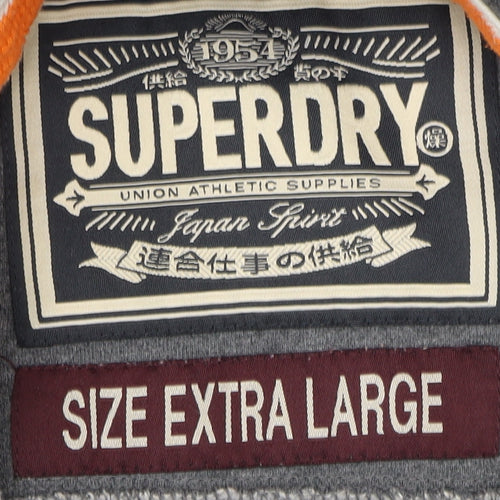 Superdry Men's Grey Henley Sweatshirt XL