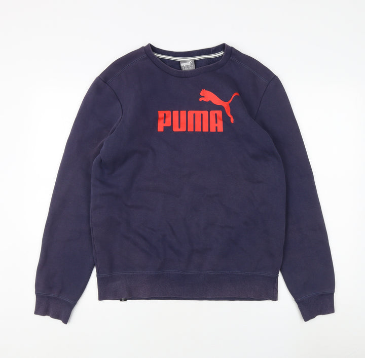 Puma Men's Blue S Pullover Sweatshirt Logo