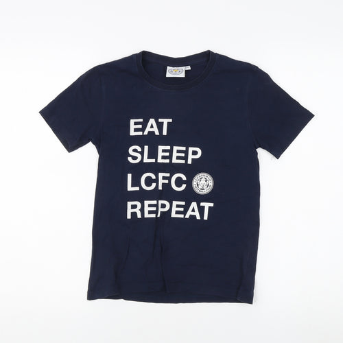 Leicester City Boys Blue T-Shirt 9-10 Years Logo Sports
