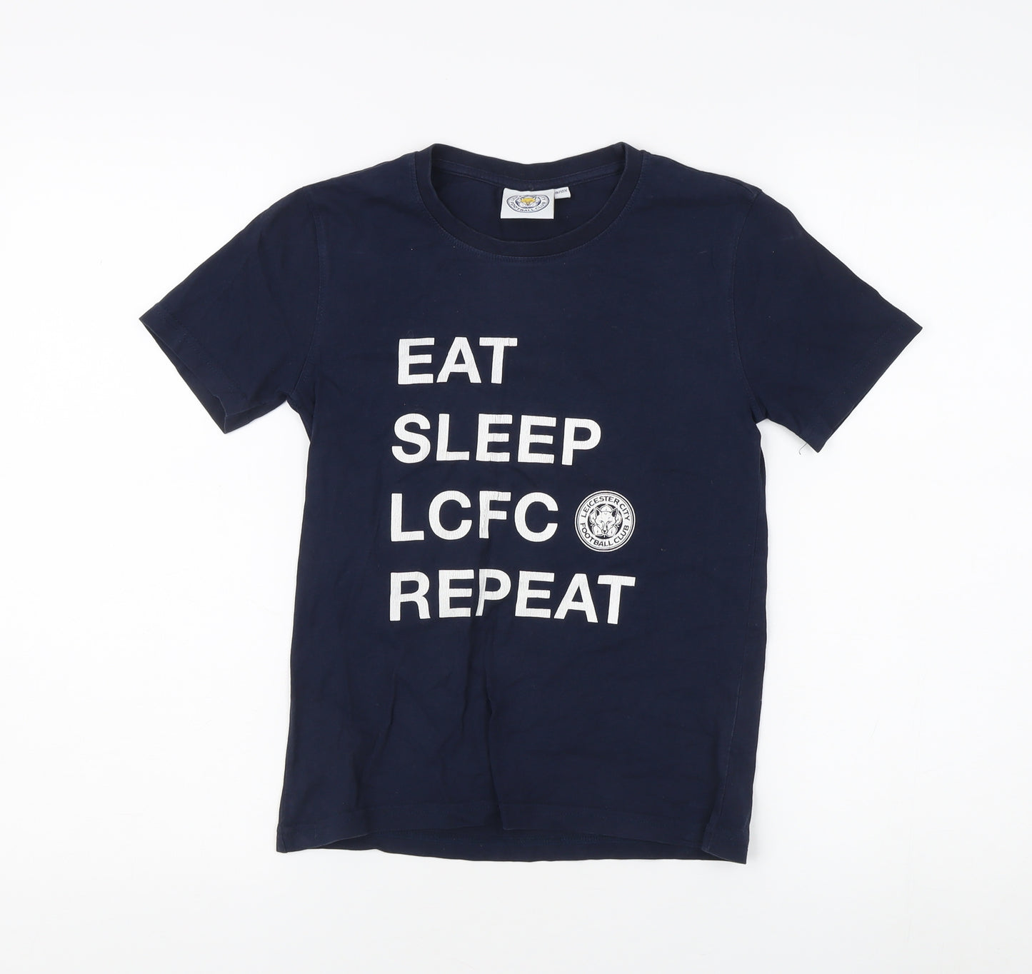 Leicester City Boys Blue T-Shirt 9-10 Years Logo Sports