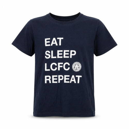 Leicester City Boys Blue T-Shirt 9-10 Years Logo Sports