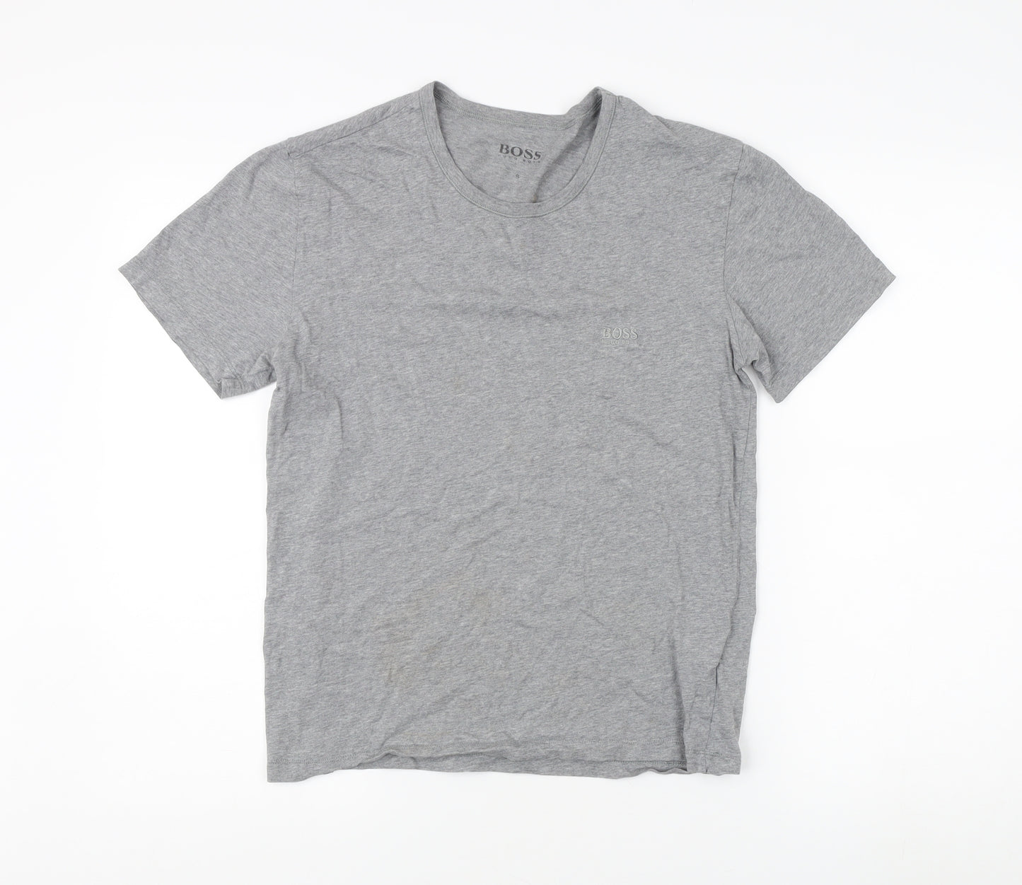 BOSS Men's Grey Short Sleeve Crew Neck T-Shirt Size S