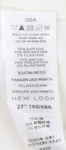 New Look Women's Ivory Jeans Size 8