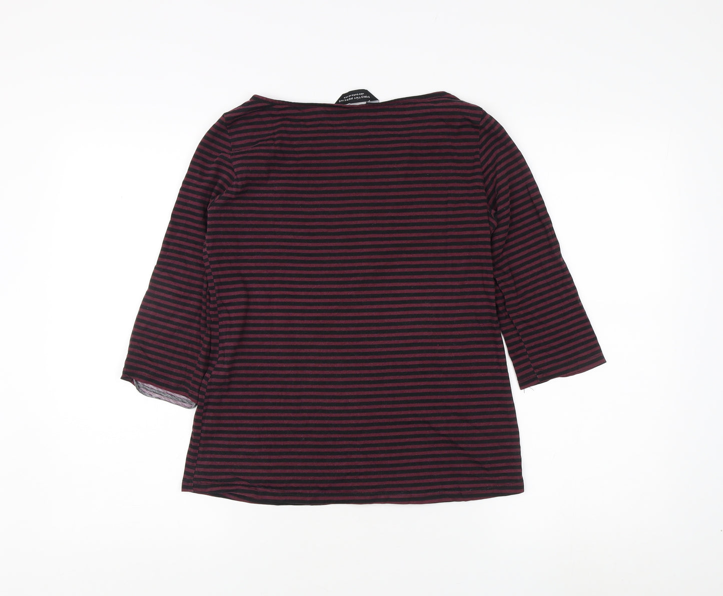 Dorothy Perkins Women's Red Striped 3/4 Sleeve Blouse