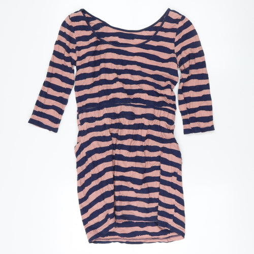 Limited Collection Women's Striped Shift Dress, Size 8, Multicoloured