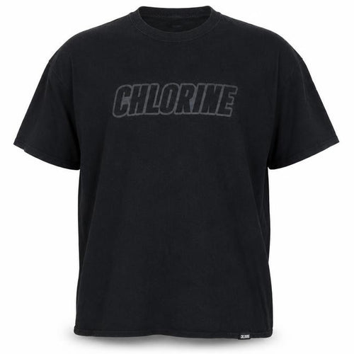 Chlorine Men's Black Crew Neck T-Shirt 2XL with Logo