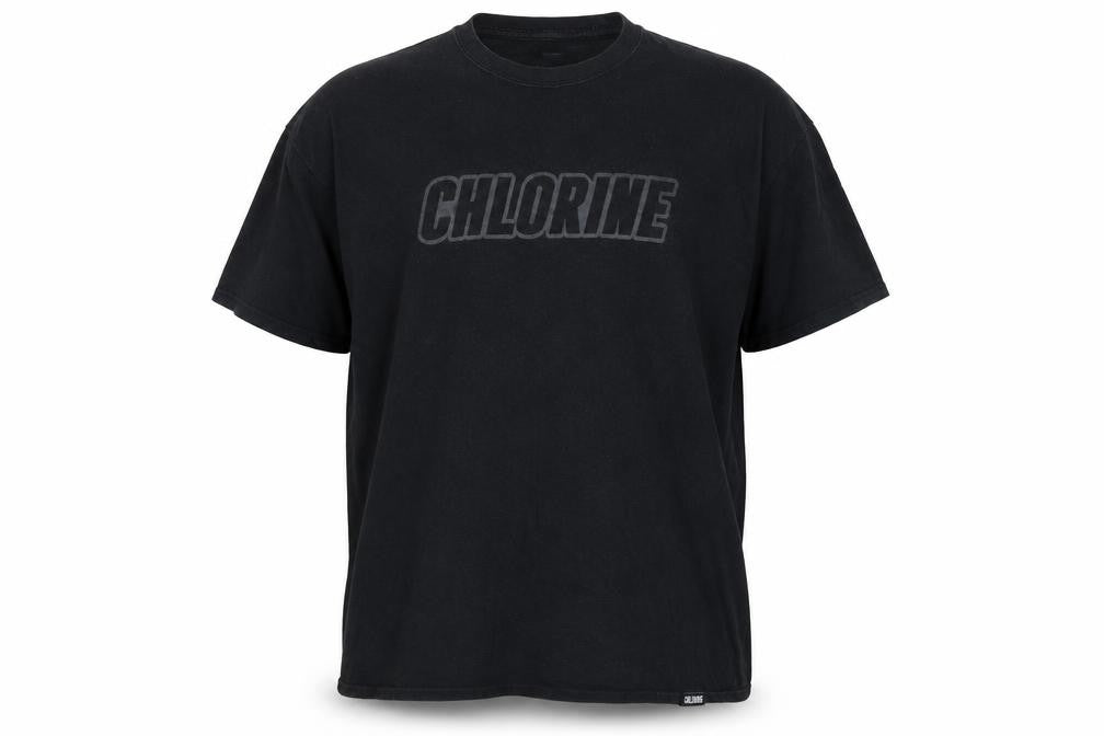 Chlorine Men's Black Crew Neck T-Shirt 2XL with Logo