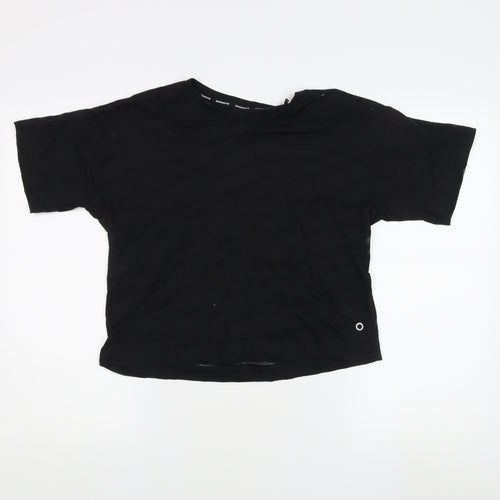 Marks and Spencer Women's Black T-Shirt, Size 6, Breathable