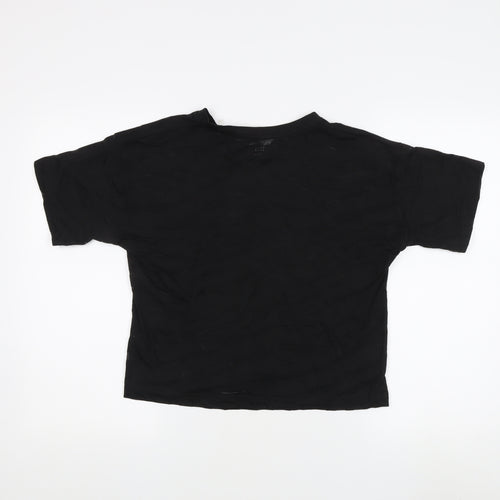 Marks and Spencer Women's Black T-Shirt, Size 6, Breathable