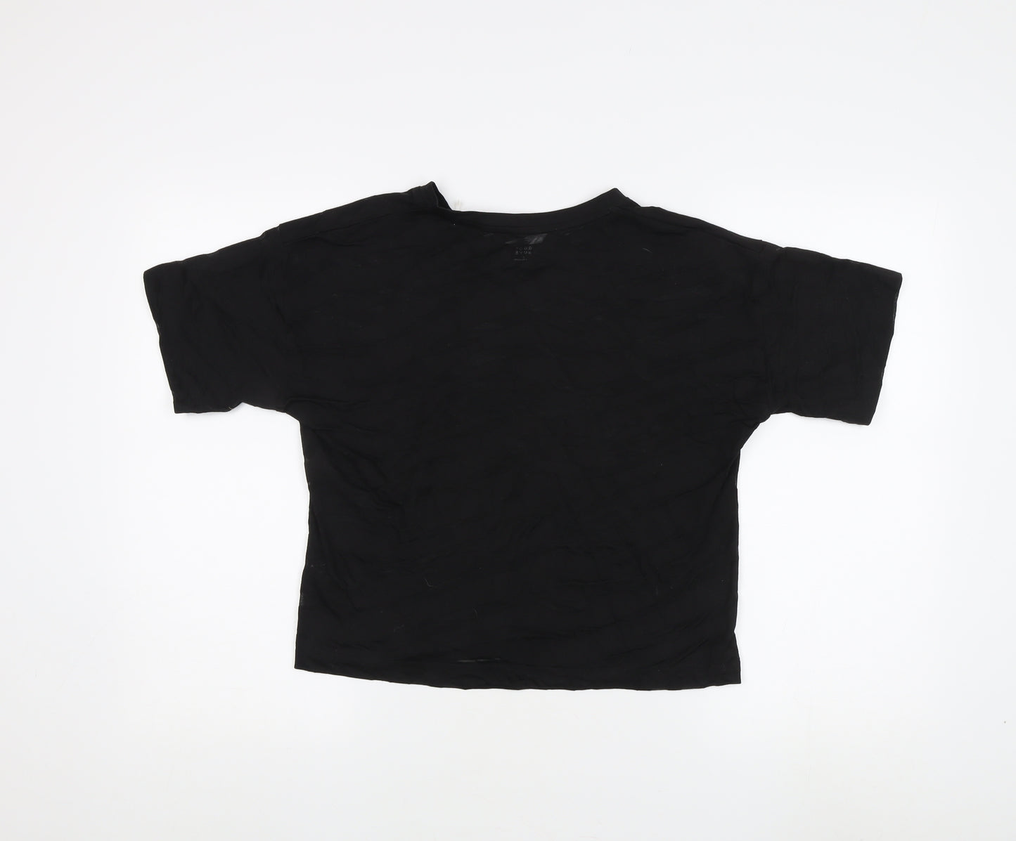 Marks and Spencer Women's Black T-Shirt, Size 6, Breathable