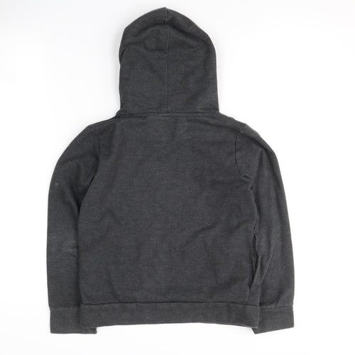 Puma Girls Black Logo Hoodie, 12-13 Years, Pullover Style