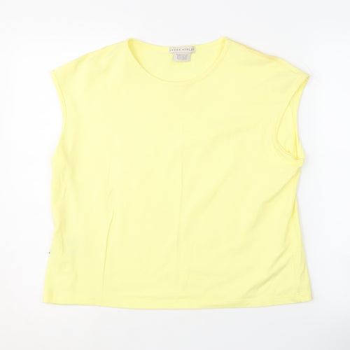 Laura Ashley Women's Yellow Sleeveless T-Shirt XL