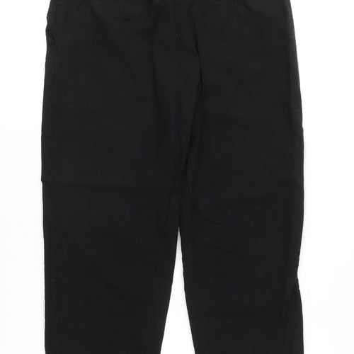 Massimo Dutti Women's Black Wool Trousers Size 10