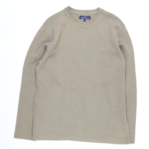 Ben Sherman Beige Men's L Cotton Pullover Jumper
