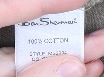 Ben Sherman Beige Men's L Cotton Pullover Jumper