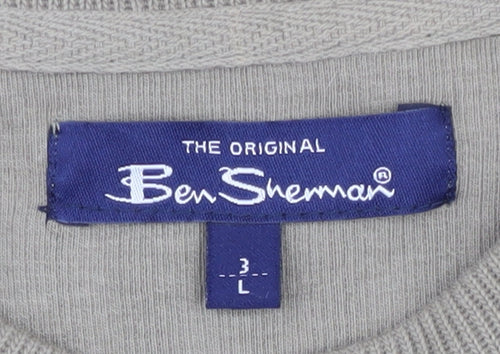 Ben Sherman Beige Men's L Cotton Pullover Jumper