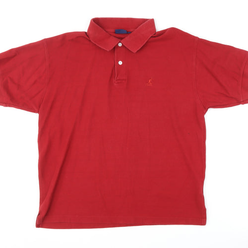 Kangol Men's Red Polo Shirt, Size L, Casual Wear