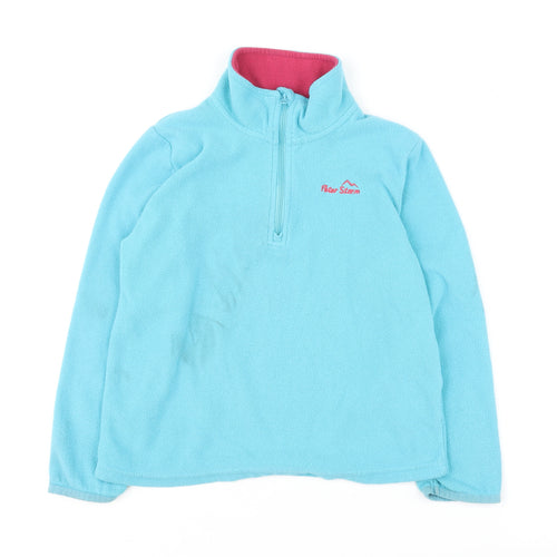 Peter Storm Girls Blue Fleece 1/2 Zip Sweatshirt 5-6 Years