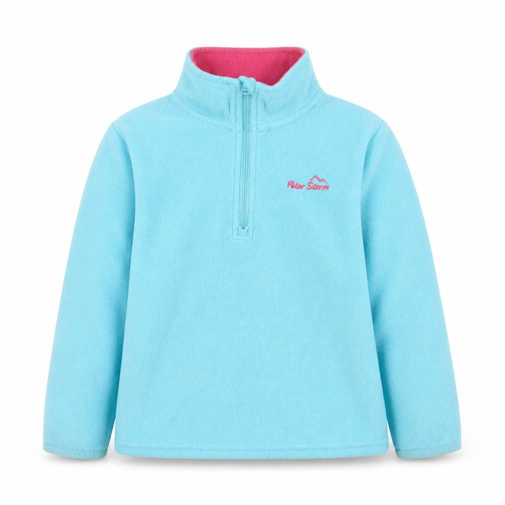 Peter Storm Girls Blue Fleece 1/2 Zip Sweatshirt 5-6 Years