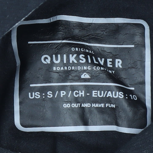 Quiksilver Boys Black Grey Colourblock Hoodie S