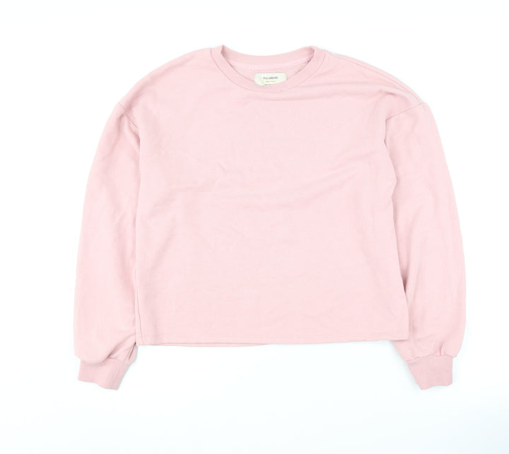 Pull&Bear Women's Pink S Pullover Sweatshirt