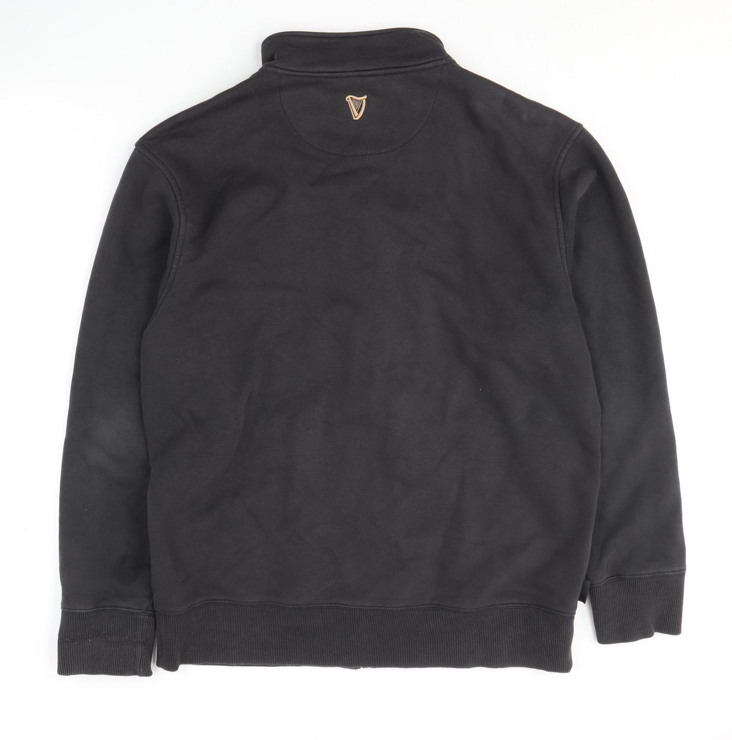 Guinness Men's Black Cotton Jacket, Size L, Casual Style